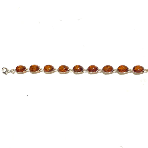 Sterling Silver Amber Bracelet