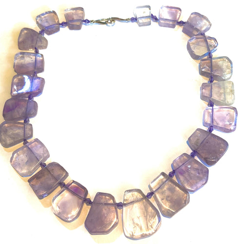 Chunky Sterling Silver Amethyst Necklace