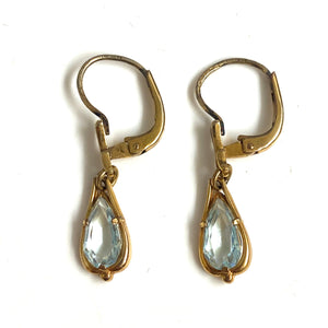 9ct Gold Aquamarine Earrings