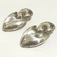 Sterling Silver Modernist Sculptured Earrings