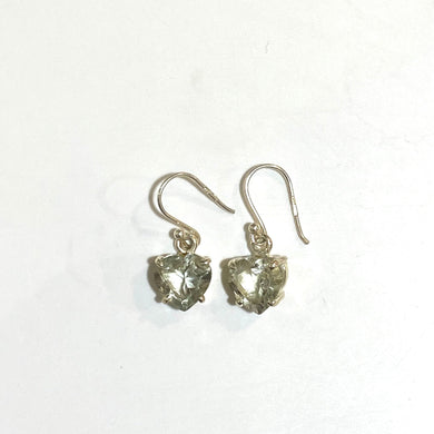 Sterling Silver Green Amethyst Earrings