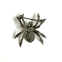 Sterling Silver Marcasite Spider Brooch