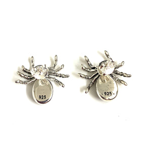 Sterling Silver Paua Shell Spider Earrings