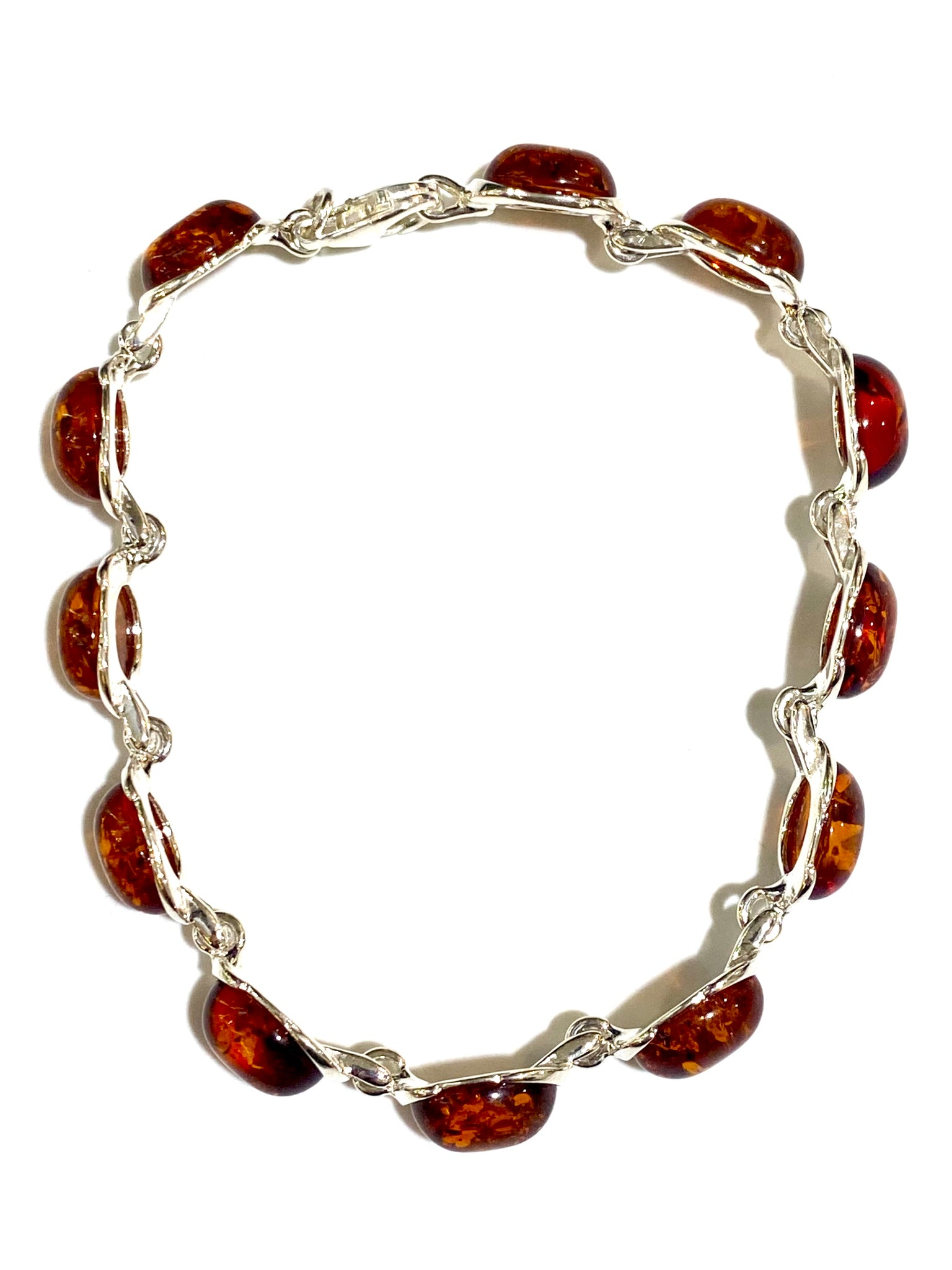 Sterling Silver Amber Bracelet – Tresors Sydney - Main Image
