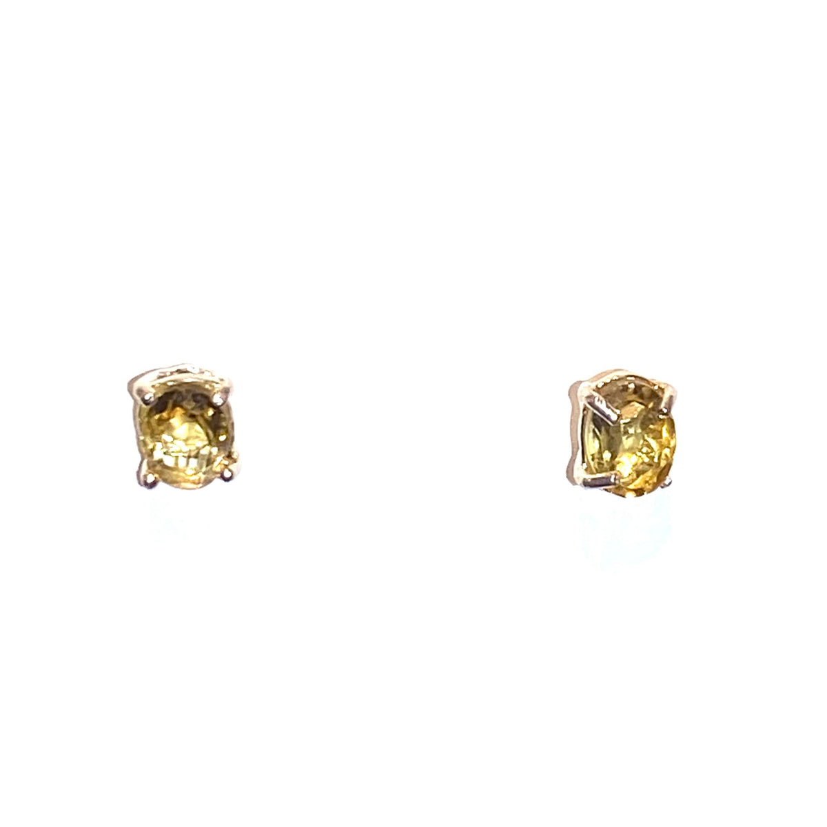 Sterling Silver Citrine Stud Earrings