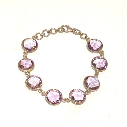 Sterling Silver Amethyst Bracelet