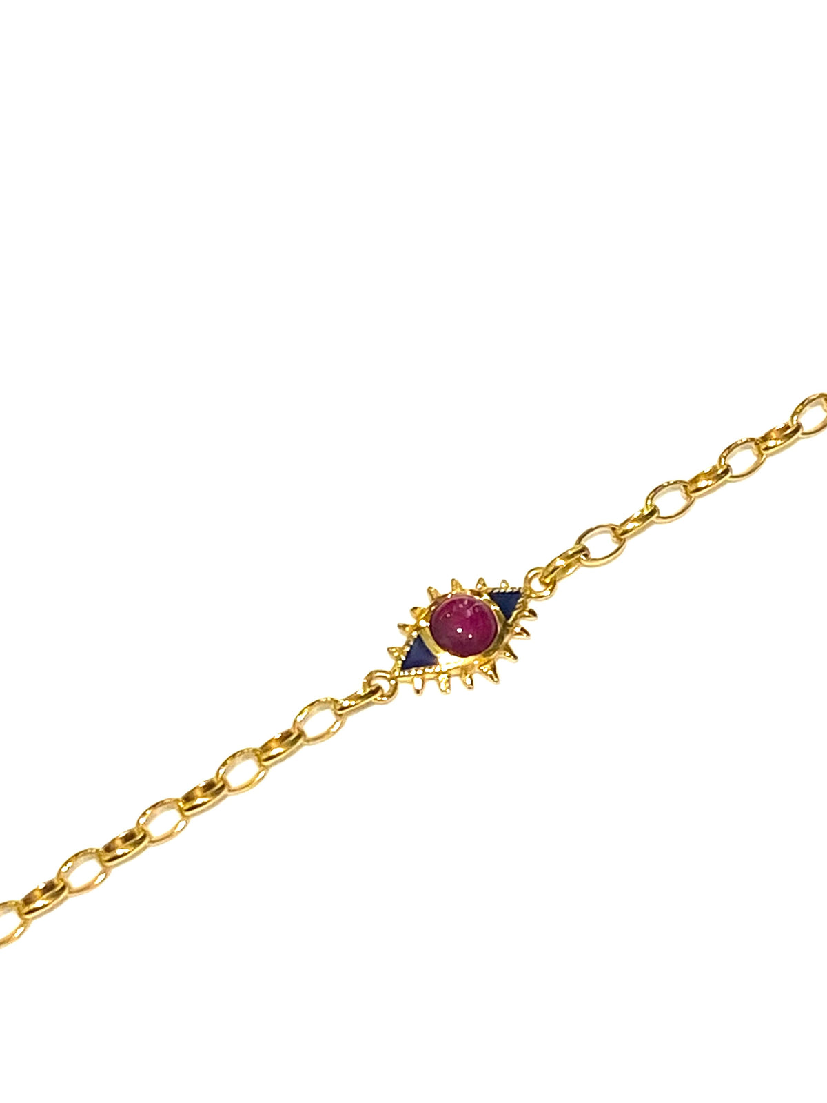 Evil Eye Enamel and Gemstone Bracelet