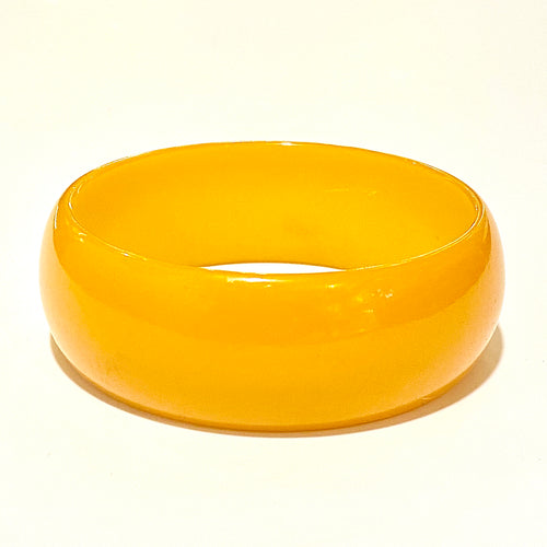 Antique Marigold Orange Bakelite Solid Bangle