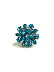 Sterling Silver Blue Zircon Ring