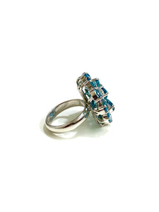 Sterling Silver Blue Zircon Ring