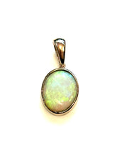 9ct Gold Semi Black Australian Opal Small Pendant