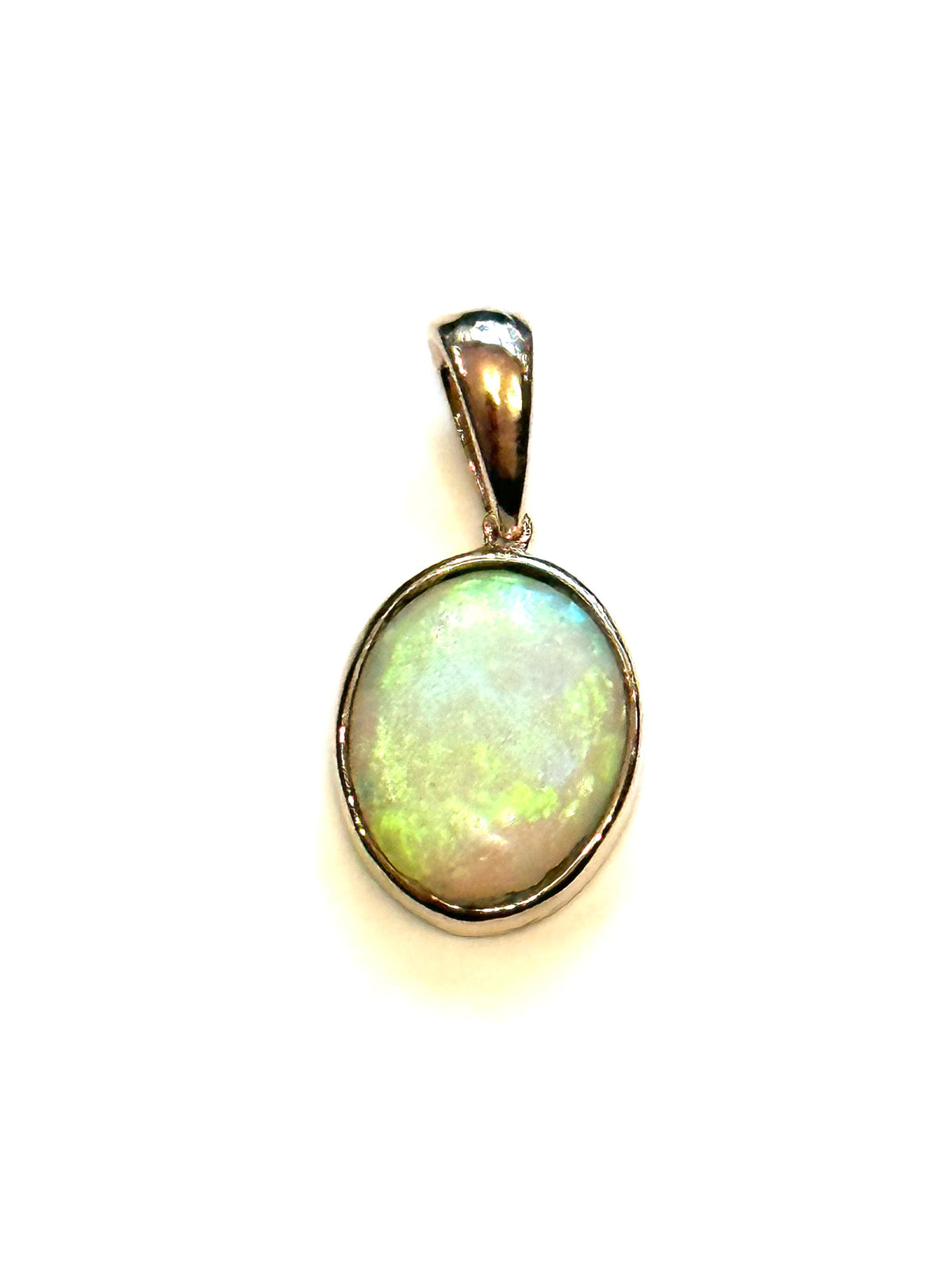 9ct Gold Semi Black Australian Opal Small Pendant