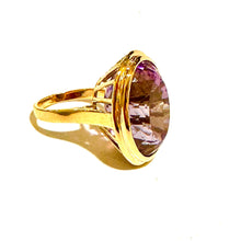 9ct Rose Gold 45ctw Oval Faceted Amethyst Ring