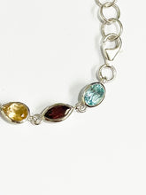 Multi-Gemstone Sterling Silver Bracelet