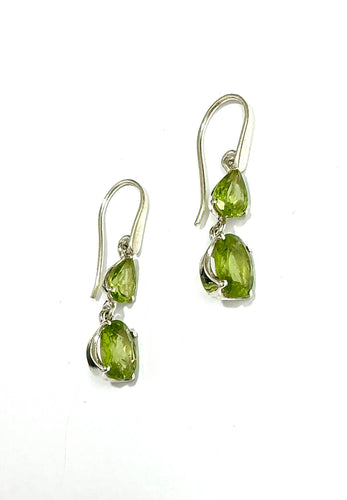 Peridot Sterling Silver Drop Earrings