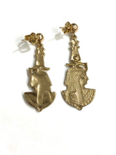9ct Gold Egyptian Pharaoh Earrings