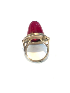 Sterling Silver Glass Ring