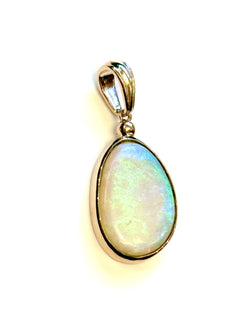 9ct Gold Semi Black Australian Opal Pendant