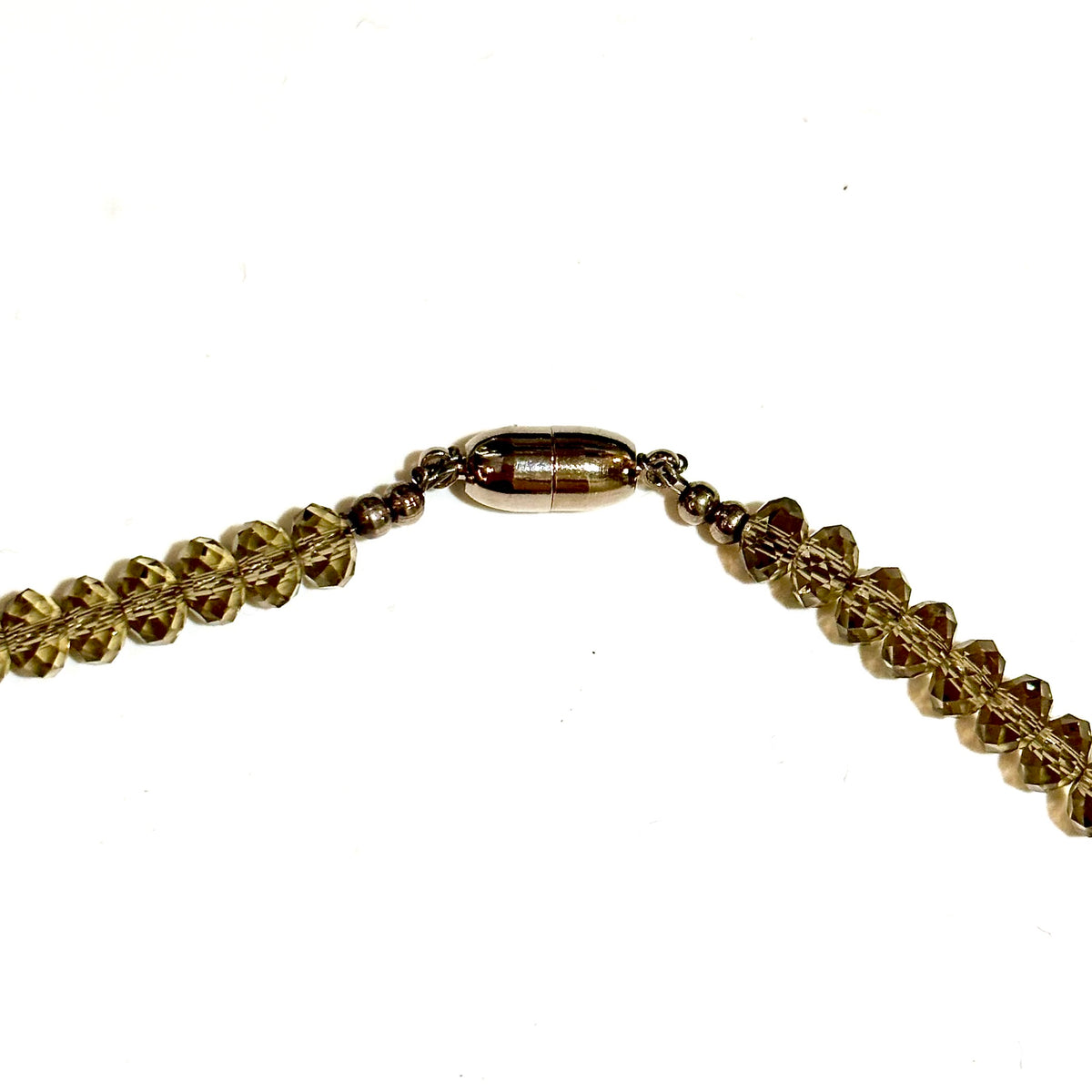 Ethiopian Opal and Crystal Beaded Necklace with Magnetic Clasp