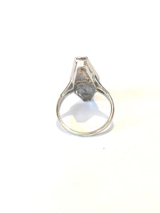 9ct Gold Diamond and Black Onyx Ring