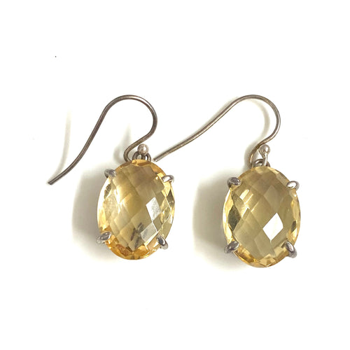 Sterling Silver Lemon Citrine Earrings