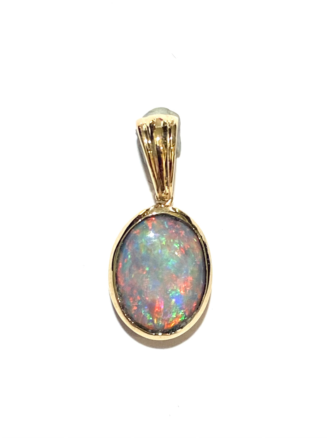 9ct Gold 2.4ct solid Opal Pendant