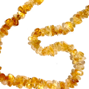 Natural Tumbled Citrine Beaded Necklace