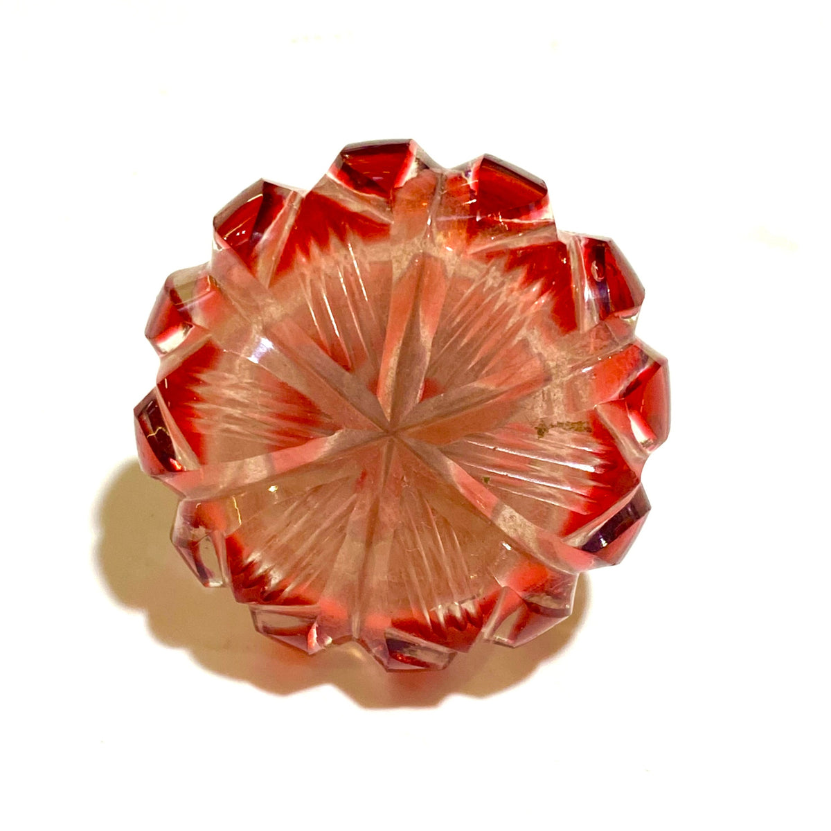 Sterling Silver Red Glass Perfume Bottle