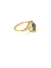 9ct Gold Faceted Sapphire Ring