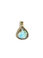 Larimar Triangle Sterling Silver Pendant