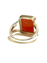 Sterling Silver Carnelian Bezel Set Ring