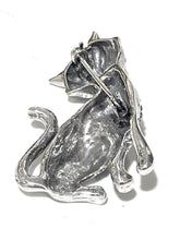 Sterling Silver Marcasite Cat Brooch