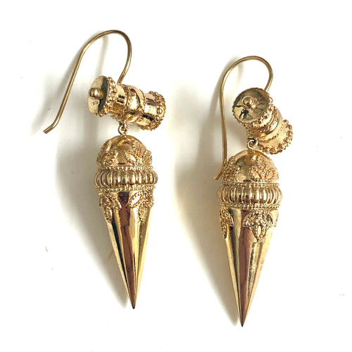 9ct Yellow Gold Etruscan Earrings