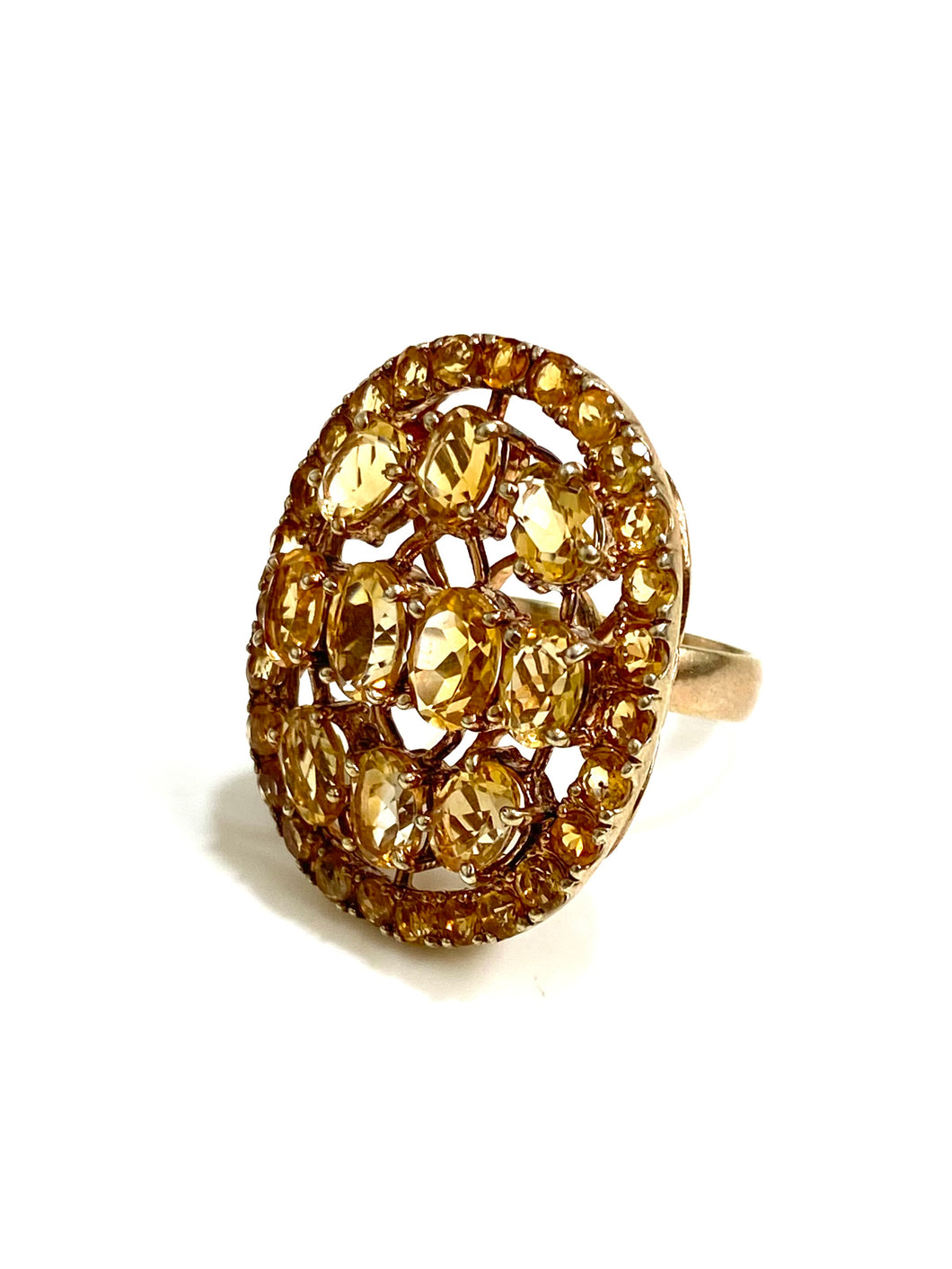Gold Plate Sterling Silver Citrine ring