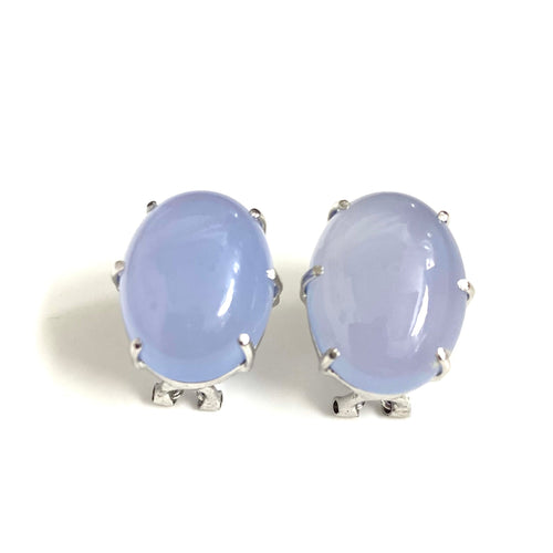 Sterling Silver Chalcedony Earrings