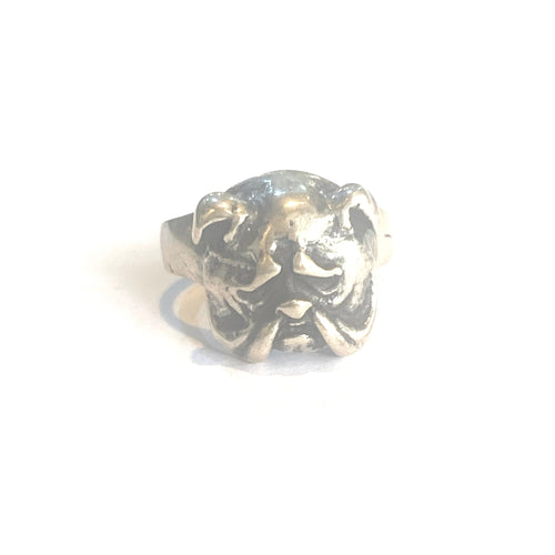 Sterling Silver Bulldog Ring