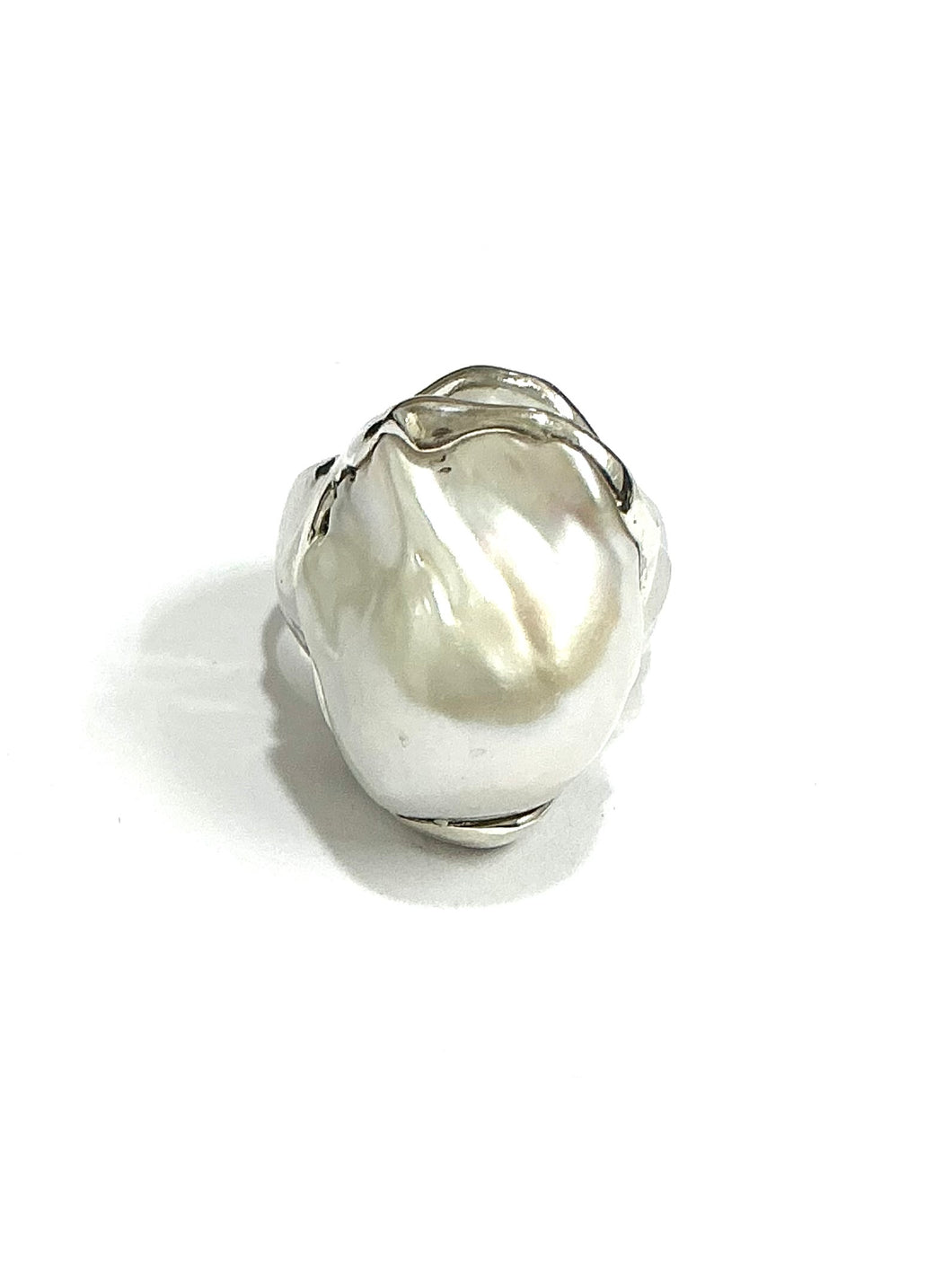 Baroque Pearl Sterling Silver Cocktail Ring