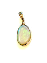 9ct Gold Semi Black Australian Opal Pendant