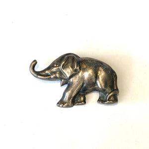 Sterling Silver Elephant Brooch