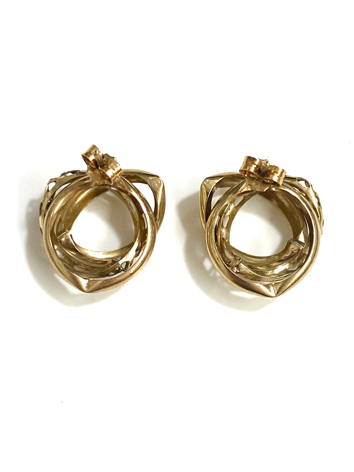 9ct Gold Triple Twist Earrings