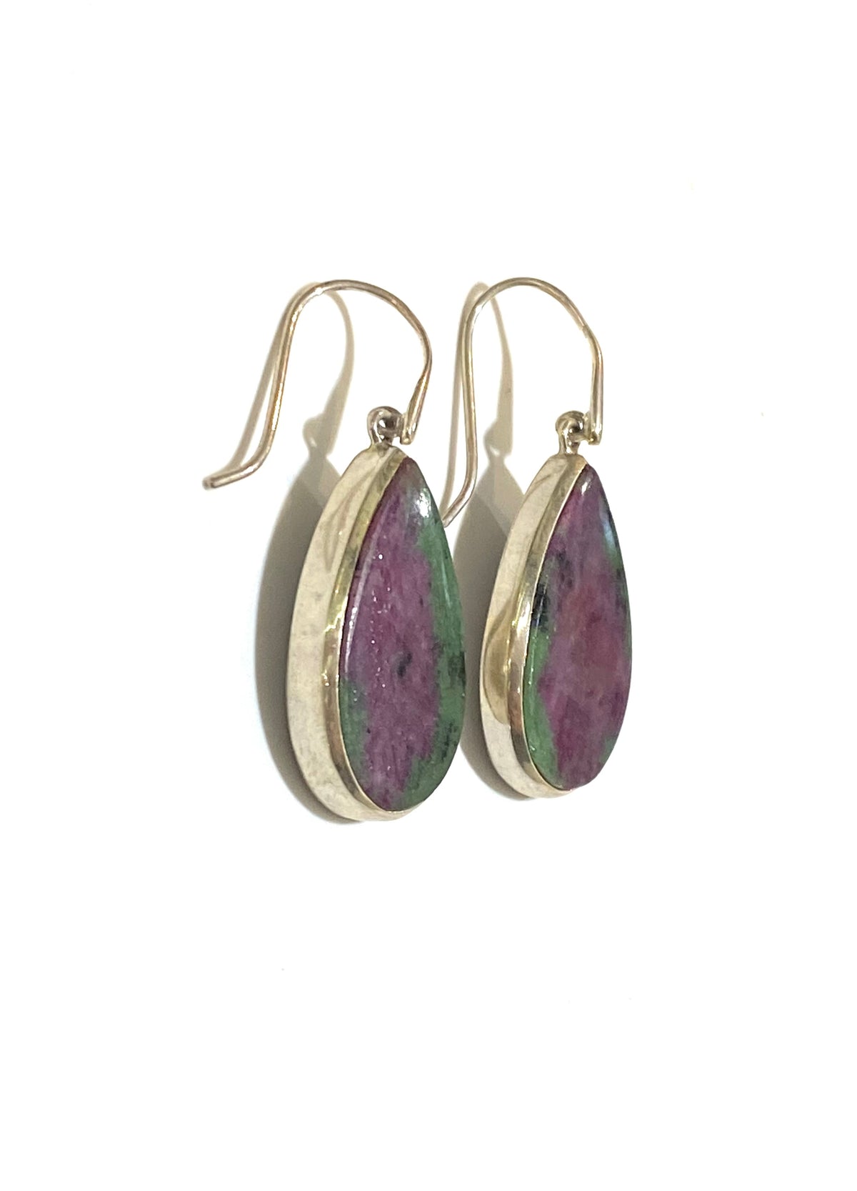 Sterling Silver Zoisite Pear Shaped Earrings