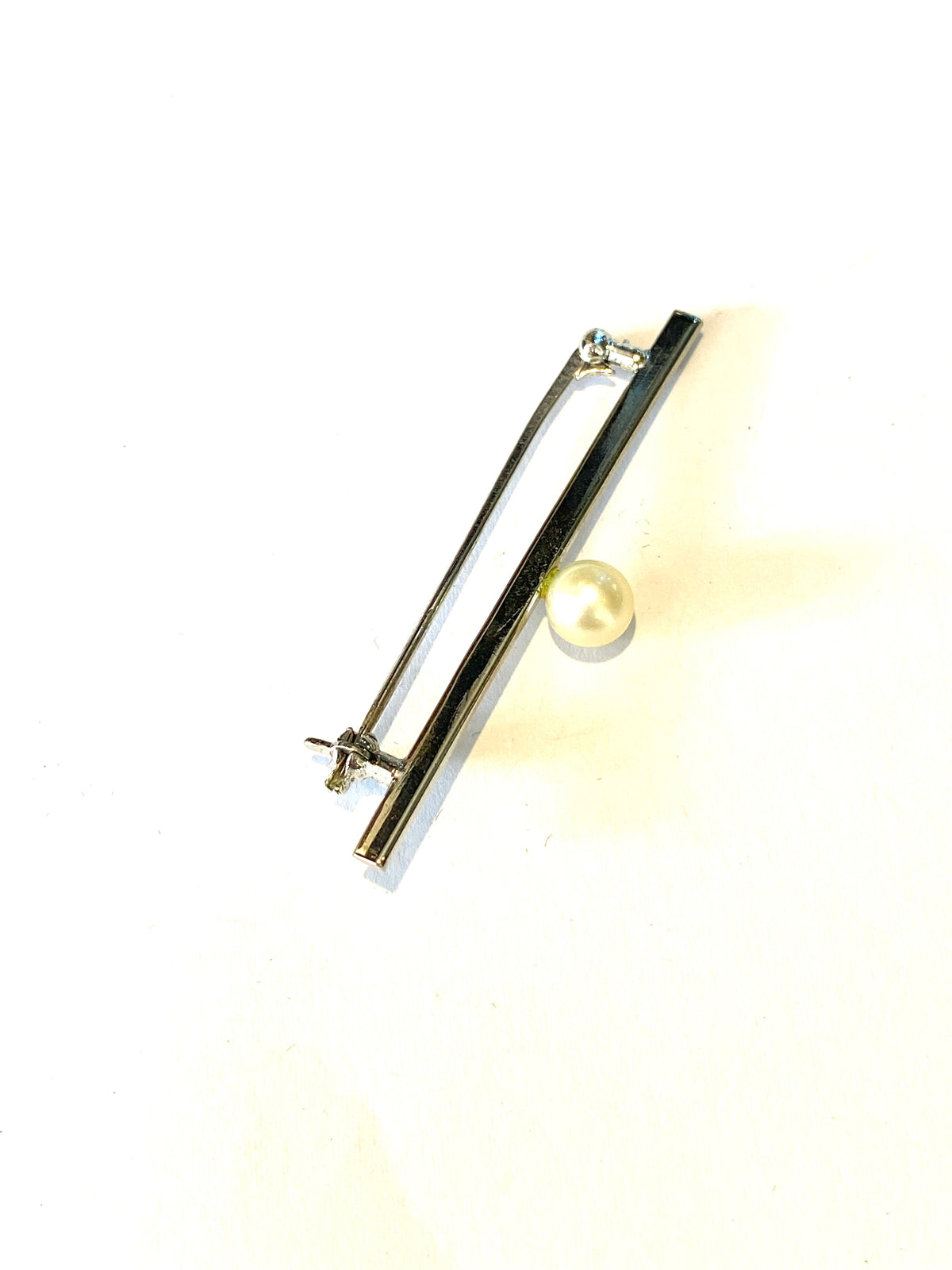 Sterling Silver Pearl Brooch