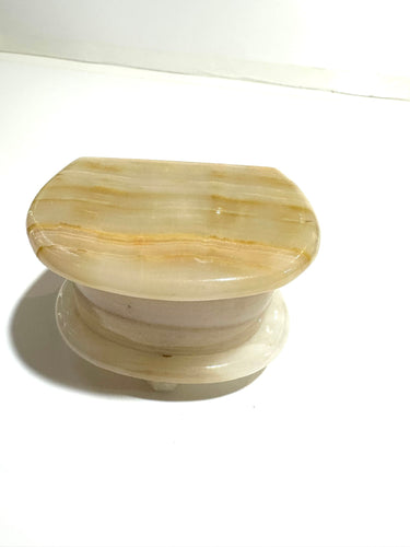 Alabaster Lidded Jewellery Box