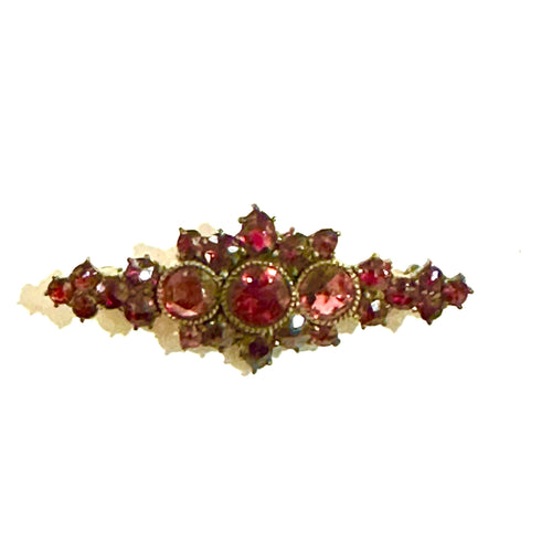 Sterling Silver Garnet Brooch