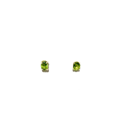 Sterling Silver Peridot Stud Earrings