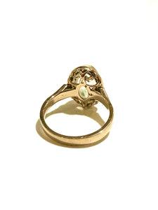 9ct Gold Moonstone and Diamond Ring