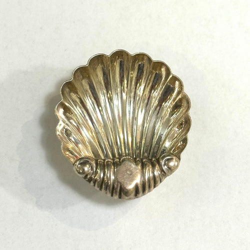 Small Sterling Silver Shell-Shaped Condiments Dish