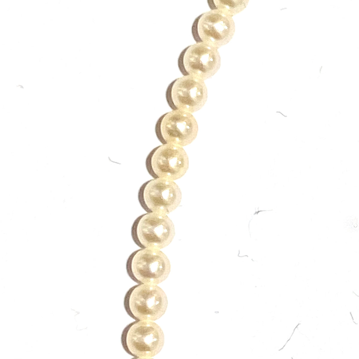 2mm Round Cultured Seed Pearl Strand Necklace with Sterling Silver Clasp