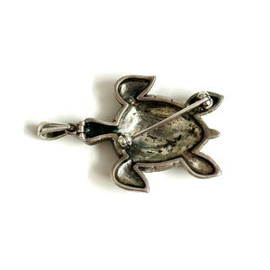 Sterling Silver Turtle Pendant and Brooch