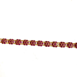 18ct Gold Floral Ruby Bracelet